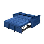 Modern Velvet Futon Loveseat with Reclining Backrest & Pockets, Seats 2 ??Dark Gray / Light Gray / Blue / Black