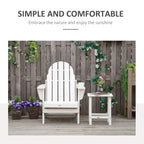 Sedia Adirondack pieghevole, sedie a sdraio in plastica HDPE per esterni per tutte le stagioni, per patio, terrazza e arredi da giardino