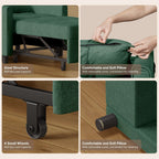 Divano letto trasformabile 3-in-1, Poltrona letto estraibile, Letto pieghevole convertibile per soggiorno