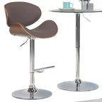 Avondale Bentwood Adjustable Height Gas Lift Barstool - WyndenHall