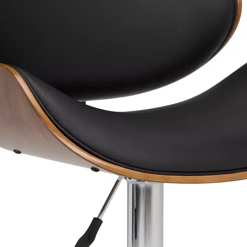 Avondale Bentwood Adjustable Height Gas Lift Barstool - WyndenHall