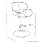 Avondale Bentwood Adjustable Height Gas Lift Barstool - WyndenHall