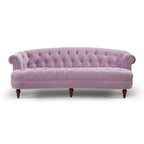 Divano Chesterfield trapuntato in velluto La Rosa 84 Mid-Century Modern