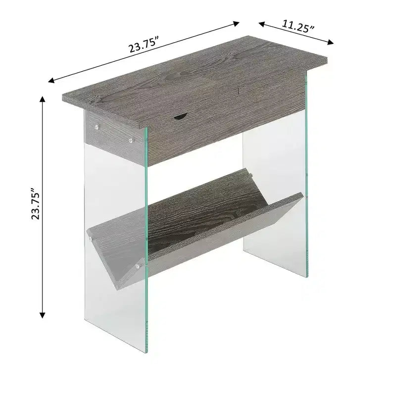 Soho Flip Top End Table with Charging Station - Breighton Home