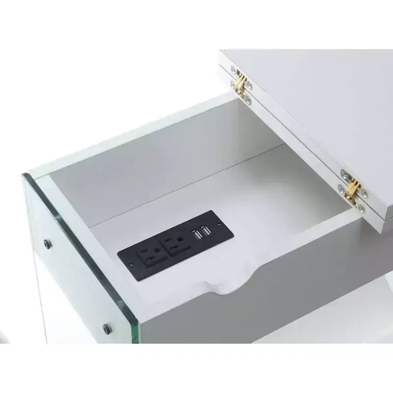 Soho Flip Top End Table with Charging Station - Breighton Home