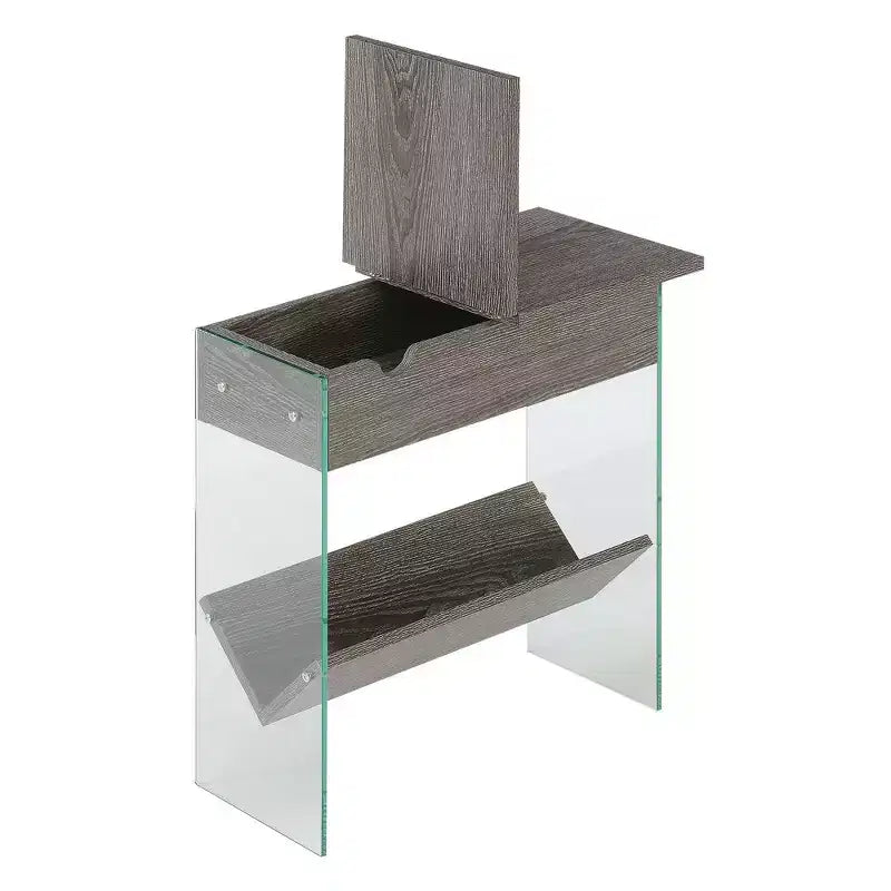 Soho Flip Top End Table with Charging Station - Breighton Home
