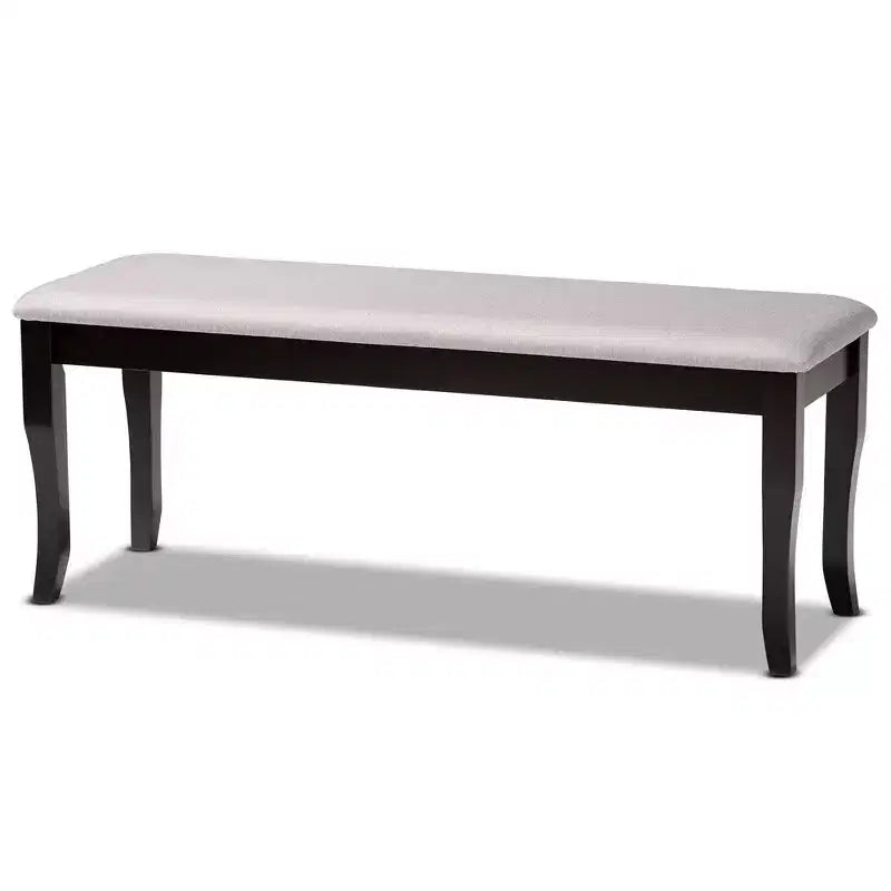 Cornelie Fabric Upholstered Wood Dining Bench - Baxton Studio