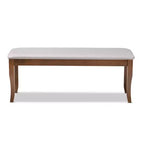 Cornelie Fabric Upholstered Wood Dining Bench - Baxton Studio