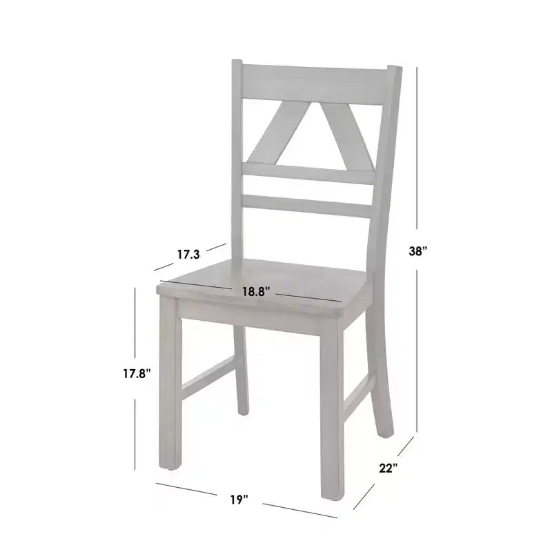 Buylateral Set of 2 Vintner Farmhouse Solid Wood Dining Chairs