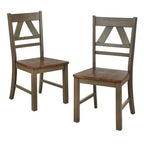 Buylateral Set of 2 Vintner Farmhouse Solid Wood Dining Chairs