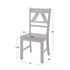 Buylateral Set of 2 Vintner Farmhouse Solid Wood Dining Chairs