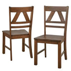 Buylateral Set of 2 Vintner Farmhouse Solid Wood Dining Chairs