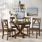 Buylateral Set of 2 Vintner Farmhouse Solid Wood Dining Chairs