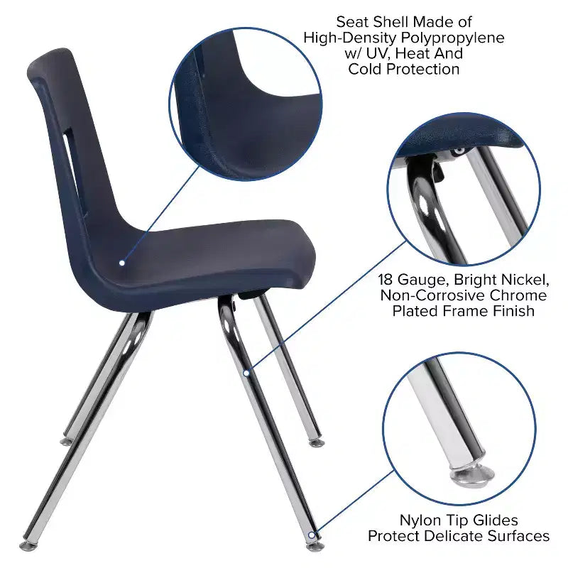 Flash Furniture Advantage Student Stack School Chair - 18-inch