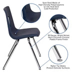 Flash Furniture Advantage Student Stack School Chair - 18-inch