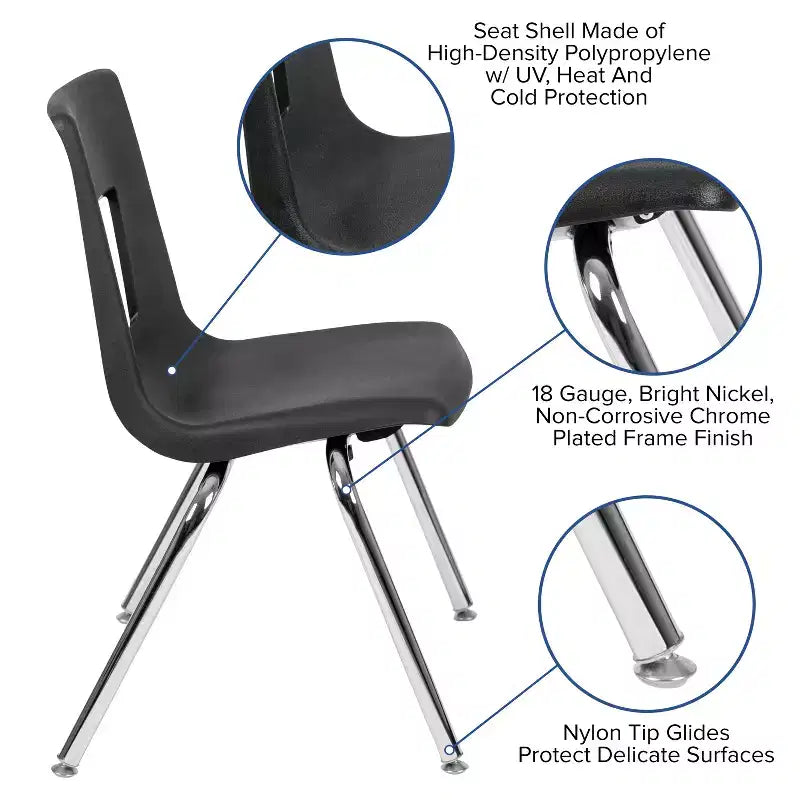 Flash Furniture Advantage Student Stack School Chair - 18-inch