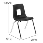 Flash Furniture Advantage Student Stack School Chair - 18-inch
