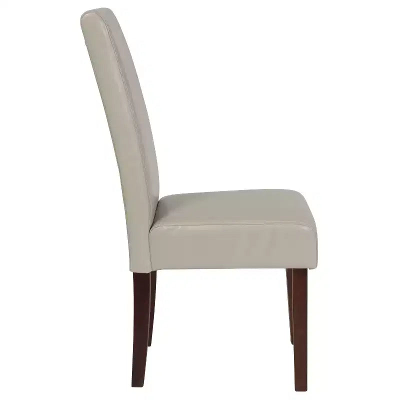 Flash Furniture Greenwich Series Upholstered Panel Back Mid-Century Parsons Dining Chairs