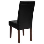 Flash Furniture Greenwich Series Upholstered Panel Back Mid-Century Parsons Dining Chairs