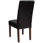 Flash Furniture Greenwich Series Upholstered Panel Back Mid-Century Parsons Dining Chairs