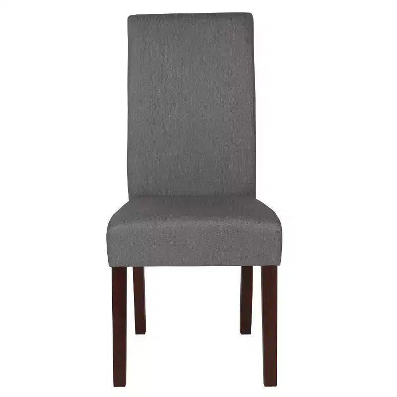 Flash Furniture Greenwich Series Upholstered Panel Back Mid-Century Parsons Dining Chairs