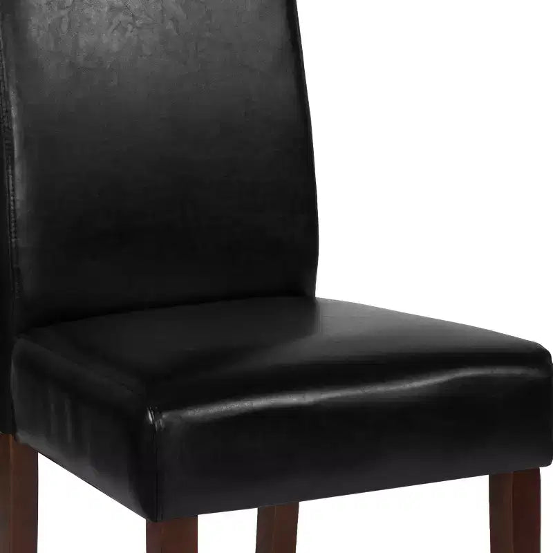 Flash Furniture Greenwich Series Upholstered Panel Back Mid-Century Parsons Dining Chairs