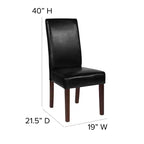 Flash Furniture Greenwich Series Upholstered Panel Back Mid-Century Parsons Dining Chairs