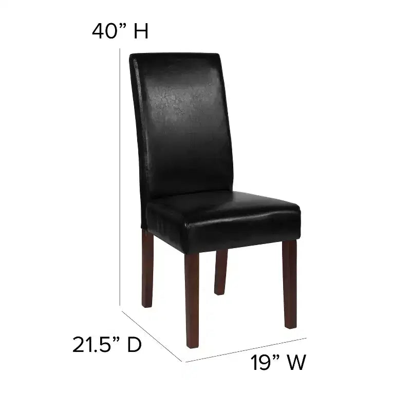 Flash Furniture Greenwich Series Upholstered Panel Back Mid-Century Parsons Dining Chairs