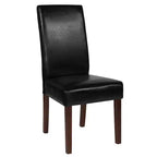 Flash Furniture Greenwich Series Upholstered Panel Back Mid-Century Parsons Dining Chairs