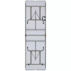 Emma and Oliver 8-Foot Height Adjustable Bi-Fold Granite White Plastic Folding Table with Handle