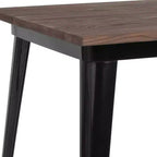 Emma and Oliver 31.5 Square Wood/Metal Indoor Bar Height Table