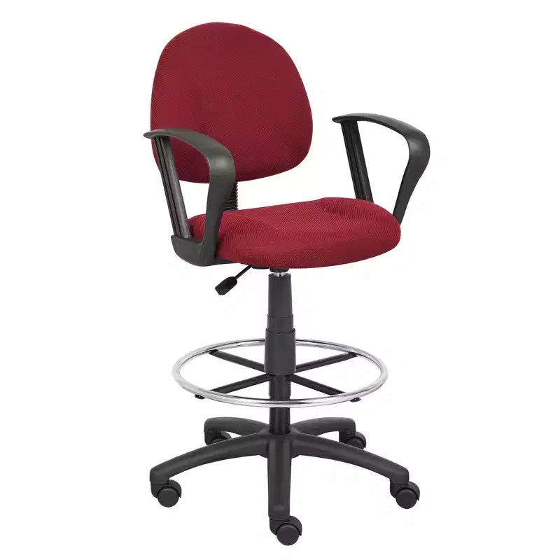 Drafting Stool with Footring and Loop Arms - Boss Office Products