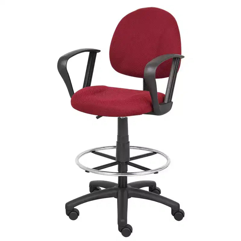 Drafting Stool with Footring and Loop Arms - Boss Office Products