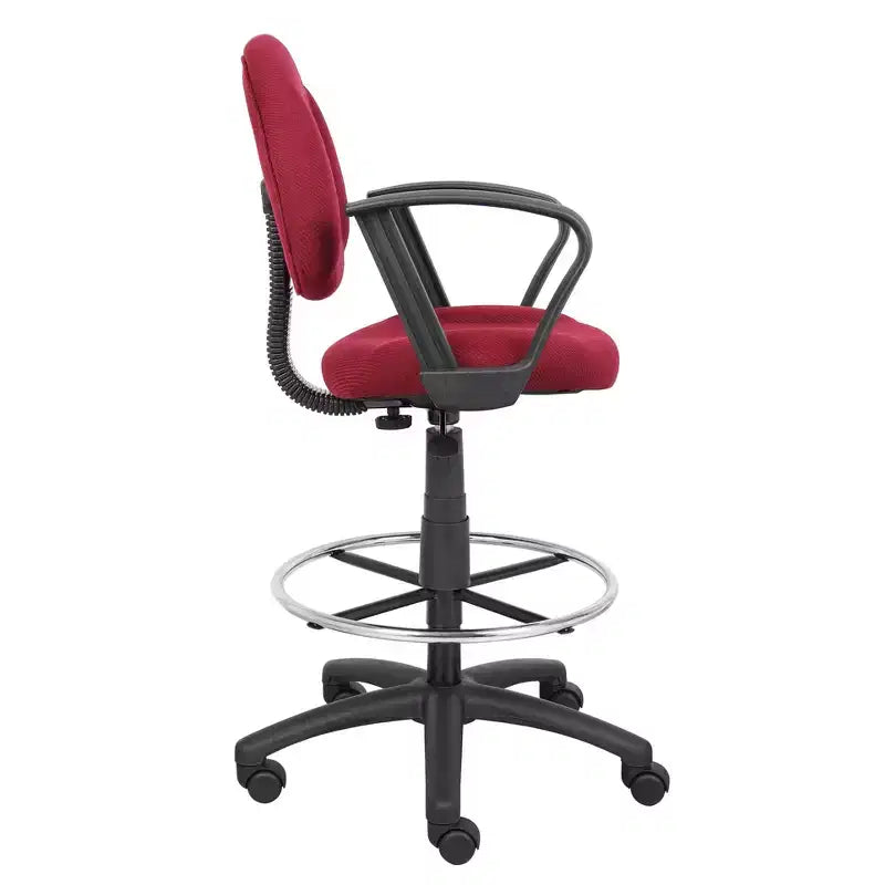 Drafting Stool with Footring and Loop Arms - Boss Office Products