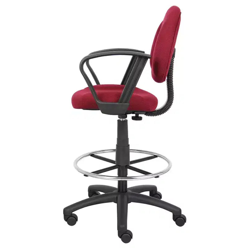 Drafting Stool with Footring and Loop Arms - Boss Office Products
