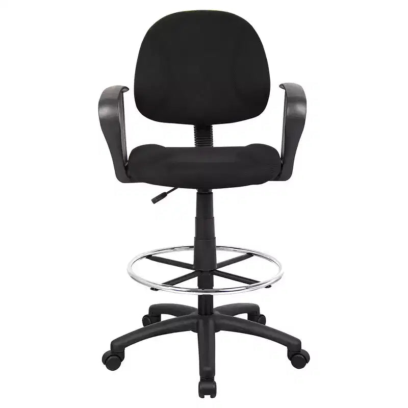 Drafting Stool with Footring and Loop Arms - Boss Office Products