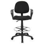 Drafting Stool with Footring and Loop Arms - Boss Office Products