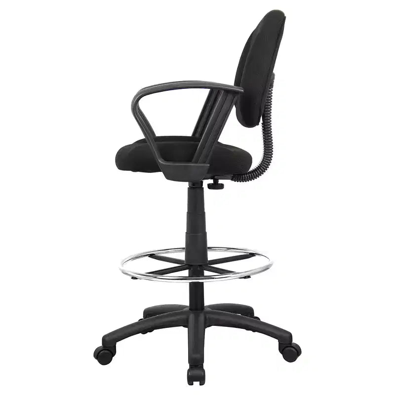 Drafting Stool with Footring and Loop Arms - Boss Office Products