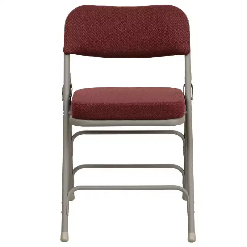 Emma and Oliver 2 Pack Home & Office Portable Party Events Fabric Padded Metal Folding Chair