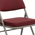 Emma and Oliver 2 Pack Home & Office Portable Party Events Fabric Padded Metal Folding Chair