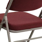 Emma and Oliver 2 Pack Home & Office Portable Party Events Fabric Padded Metal Folding Chair