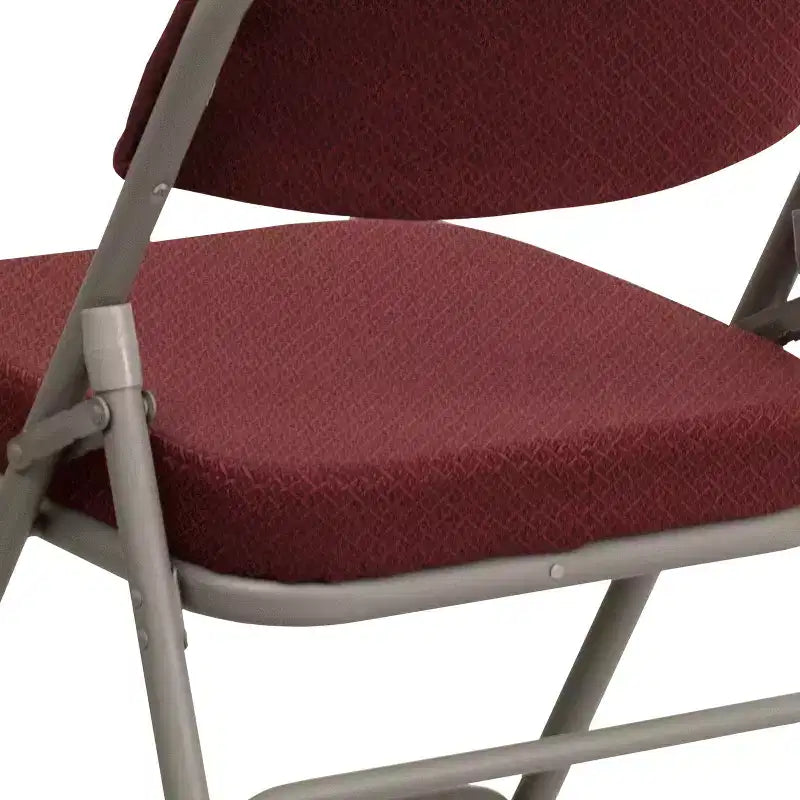 Emma and Oliver 2 Pack Home & Office Portable Party Events Fabric Padded Metal Folding Chair