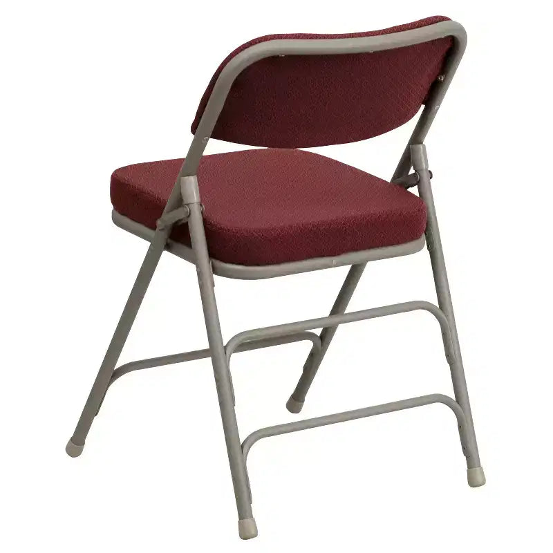 Emma and Oliver 2 Pack Home & Office Portable Party Events Fabric Padded Metal Folding Chair