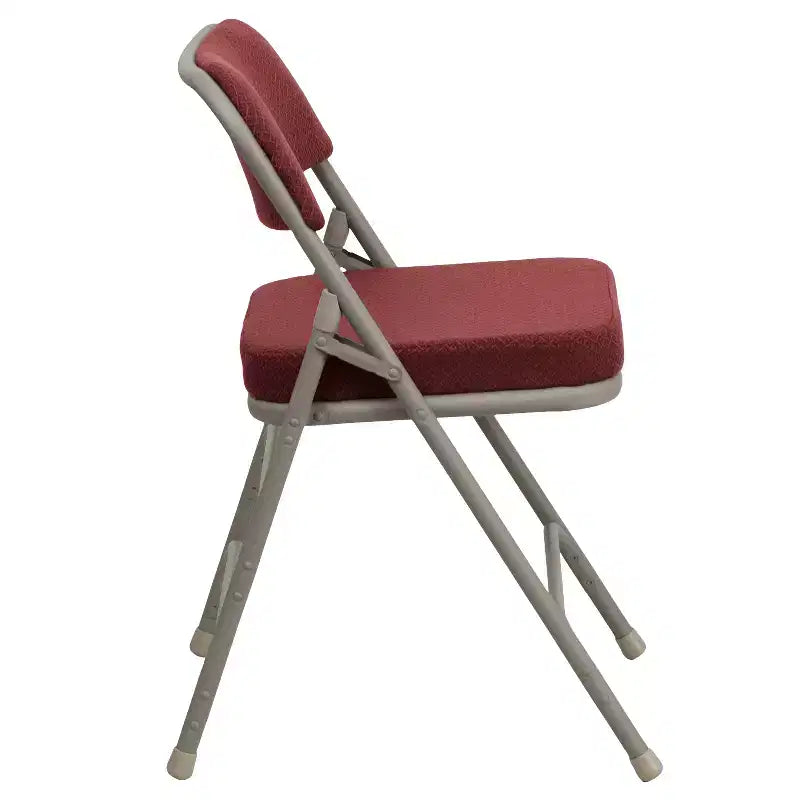 Emma and Oliver 2 Pack Home & Office Portable Party Events Fabric Padded Metal Folding Chair