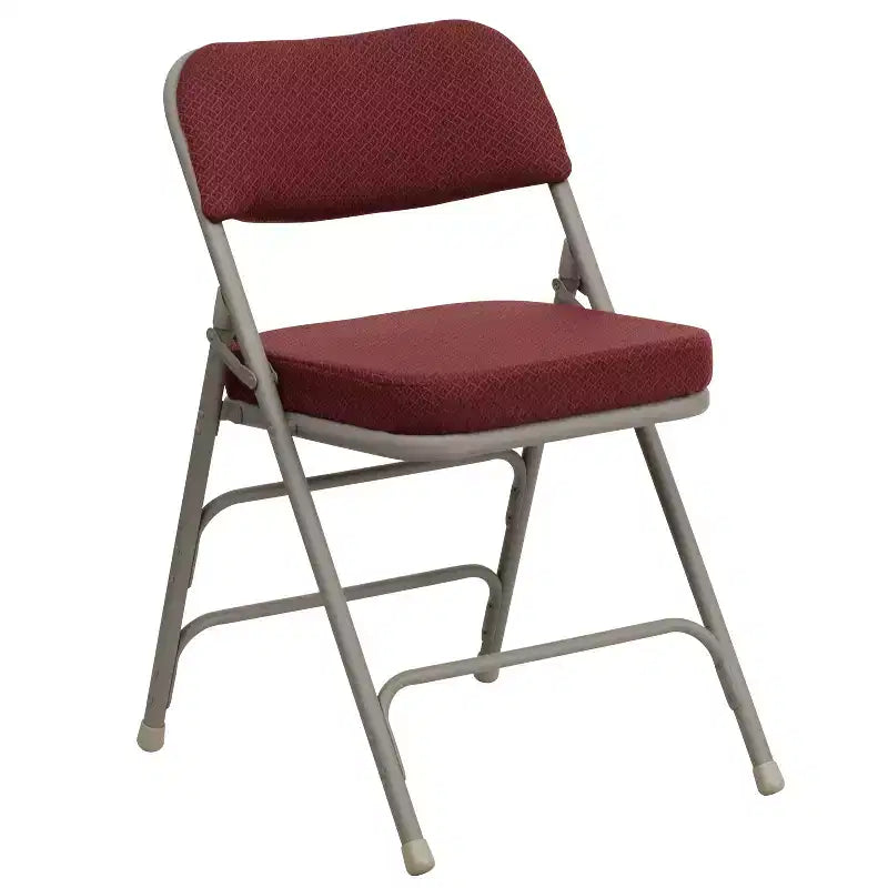 Emma and Oliver 2 Pack Home & Office Portable Party Events Fabric Padded Metal Folding Chair