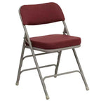 Emma and Oliver 2 Pack Home & Office Portable Party Events Fabric Padded Metal Folding Chair