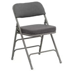 Emma and Oliver 2 Pack Home & Office Portable Party Events Fabric Padded Metal Folding Chair