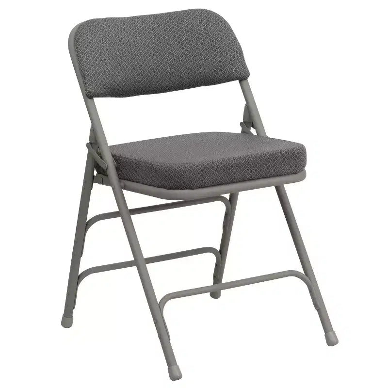 Emma and Oliver 2 Pack Home & Office Portable Party Events Fabric Padded Metal Folding Chair