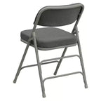 Emma and Oliver 2 Pack Home & Office Portable Party Events Fabric Padded Metal Folding Chair