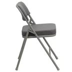Emma and Oliver 2 Pack Home & Office Portable Party Events Fabric Padded Metal Folding Chair